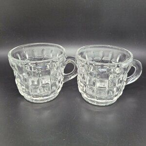 Set of 2 Vintage Tiffin Franciscan Square Diamond Punch Cups 1960's Replacements